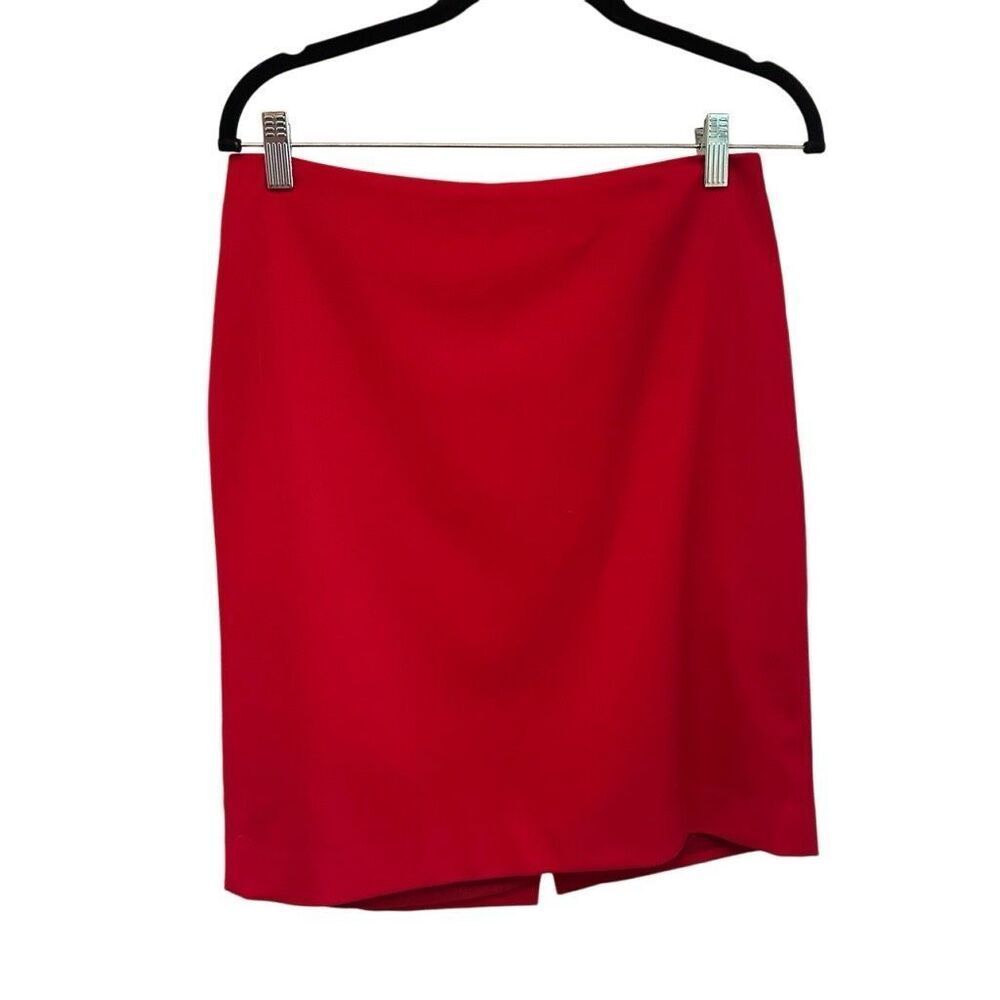 Talbots red wool mini pencil skirt - size 6p